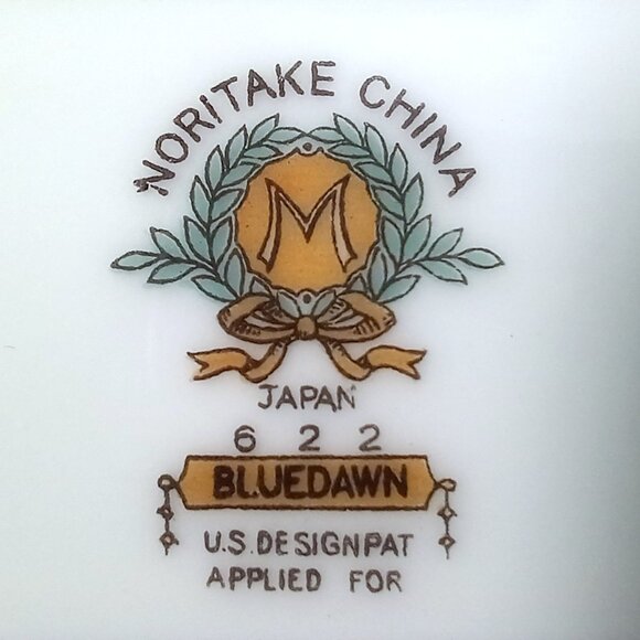 Noritake Blue Dawn Bread & Butter Plates Vintage Porcelain Transferware 6 3/8 in - Picture 5 of 11